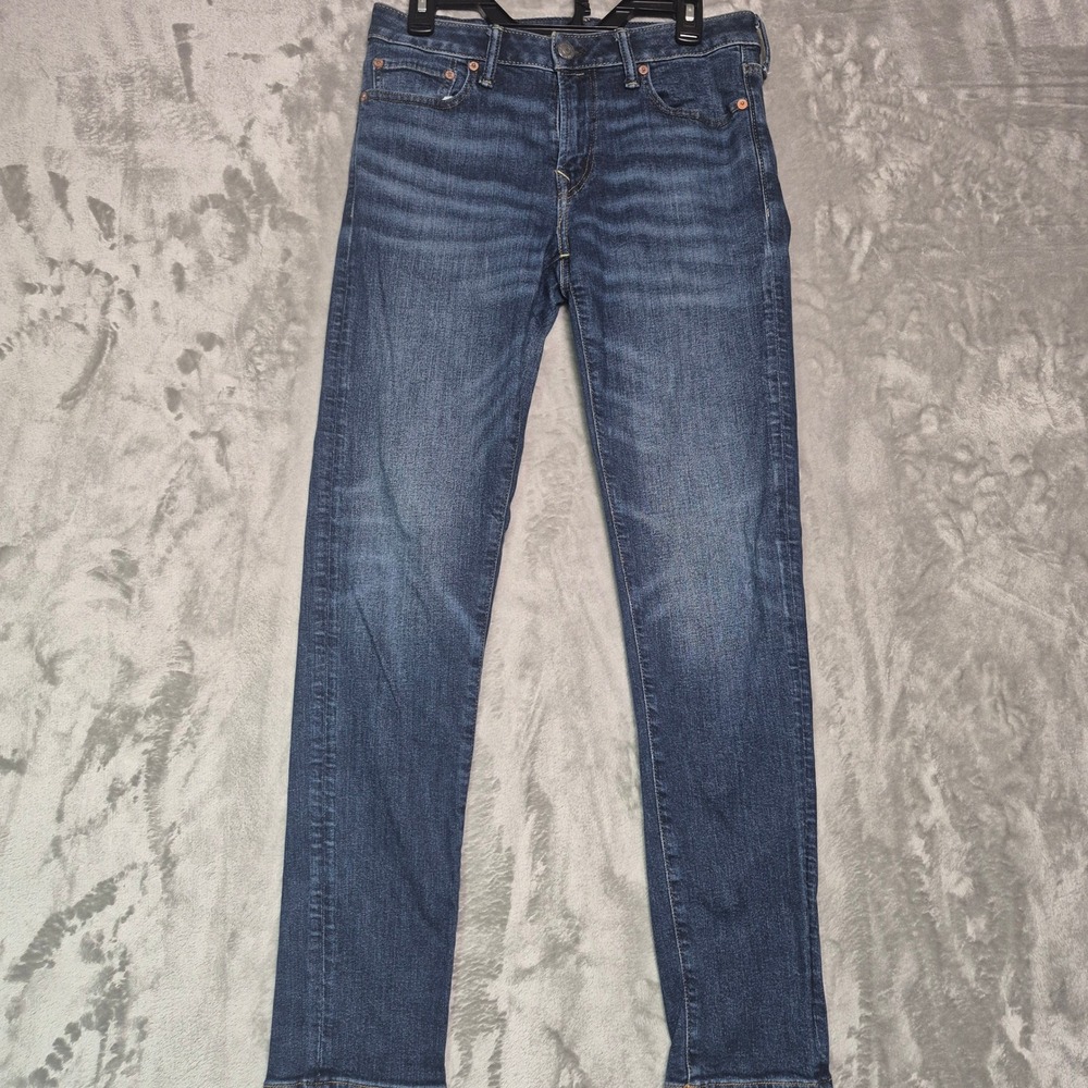American Eagle Airflex+ Skinny Jeans Mens 30x32 Dark Wash Indigo Stretch Denim